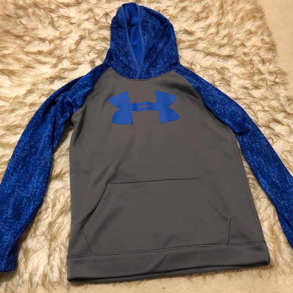 Grey and blue under armor hoodie - Picture 1 of 2
